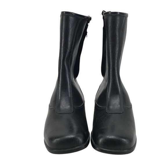 Vintage Sears Faux Leather Boots Size 7 M USA Made Waterproof Zip Lined (HF17) - Picture 2 of 12